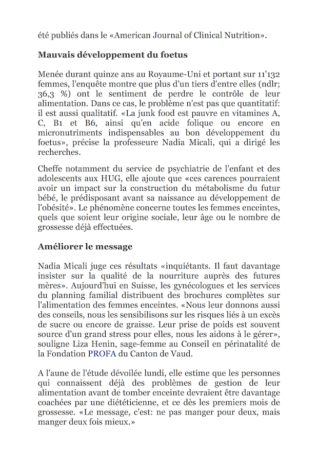 Junk food et grossesse 2